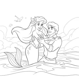 Desenhos da Ariel para Imprimir e Colorir