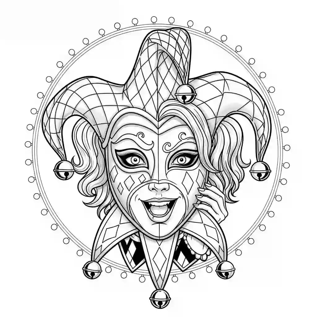 Desenhos da Arlequina para Imprimir e Colorir