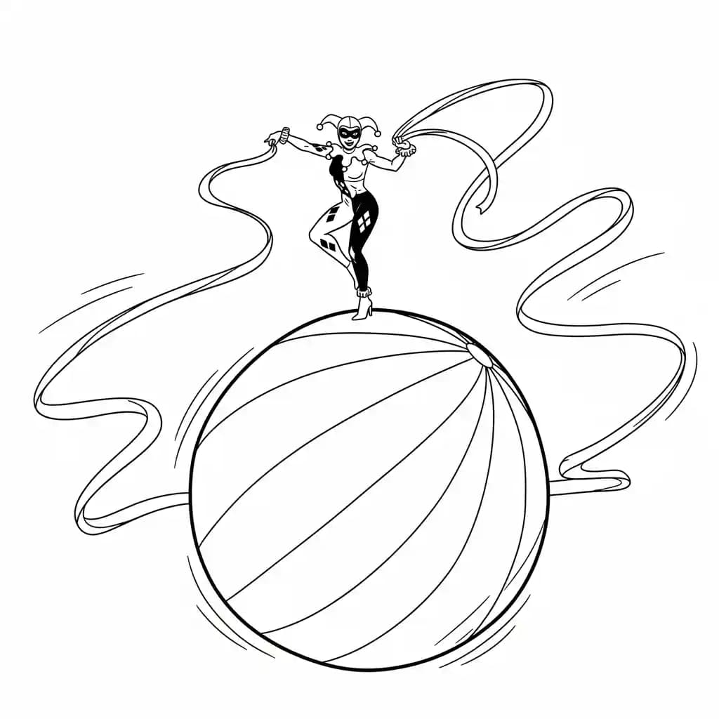 Desenhos da Arlequina para Imprimir e Colorir