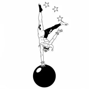 Desenhos da Arlequina para Imprimir e Colorir