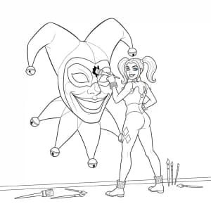 Desenhos da Arlequina para Colorir Desenhos da Arlequina para Imprimir e Colorir