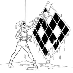 Desenhos da Arlequina para Colorir Desenhos da Arlequina para Imprimir e Colorir