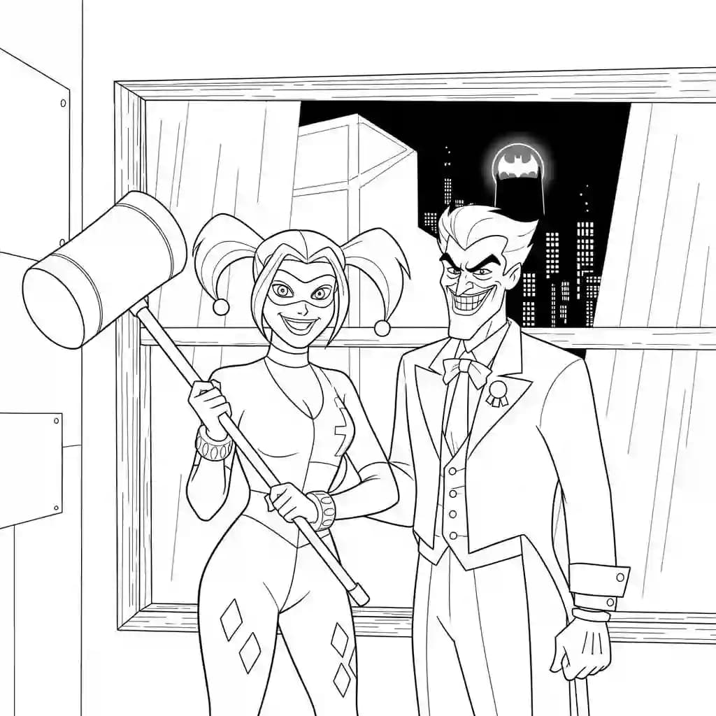 Desenhos da Arlequina para Imprimir e Colorir