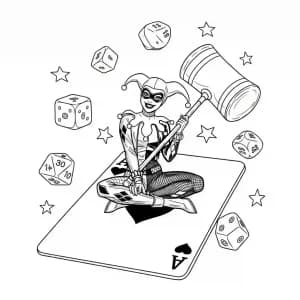 Desenhos da Arlequina para Colorir Desenhos da Arlequina para Imprimir e Colorir