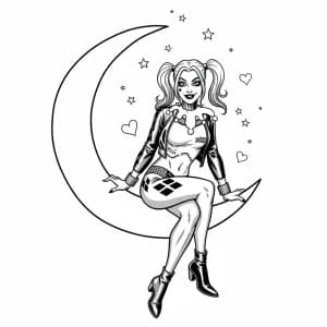 Desenhos da Arlequina para Colorir Desenhos da Arlequina para Imprimir e Colorir