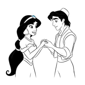 Desenhos da Jasmine para Colorir