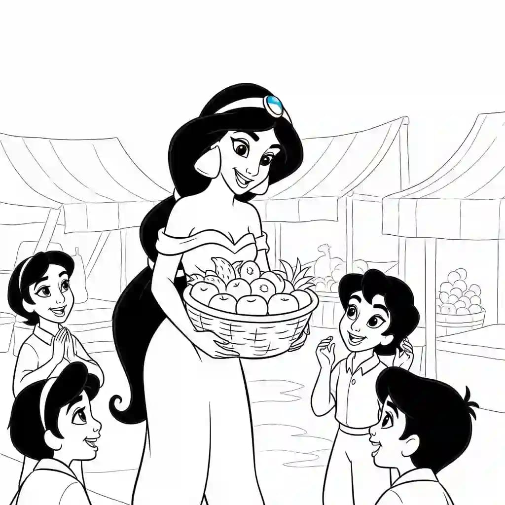 Desenhos da Jasmine para Colorir