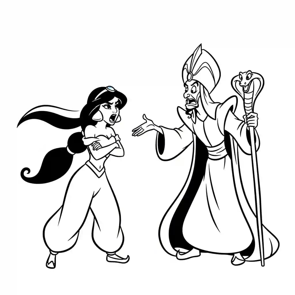 Desenhos da Jasmine para Colorir