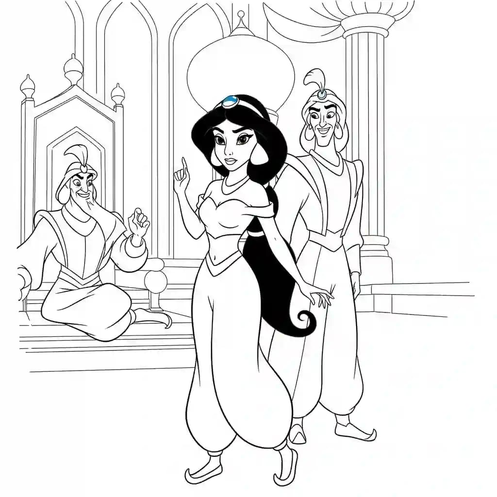 Desenhos da Jasmine para Colorir