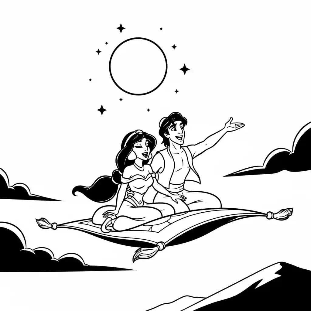 Desenhos da Jasmine para Colorir