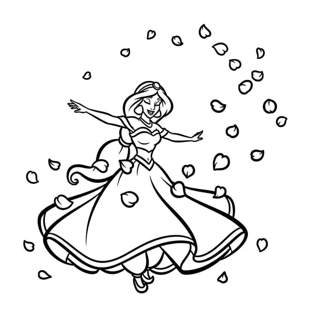Desenhos da Jasmine para Colorir