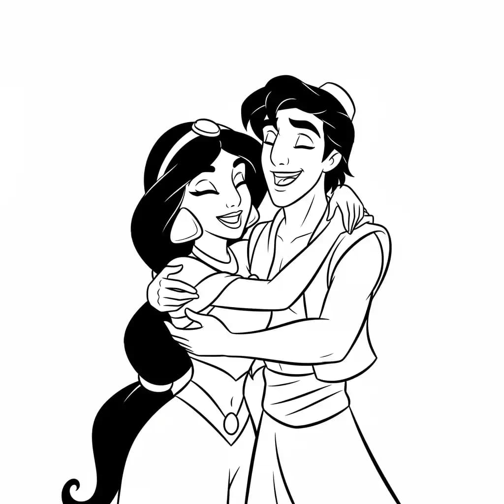 Desenhos da Jasmine para Colorir