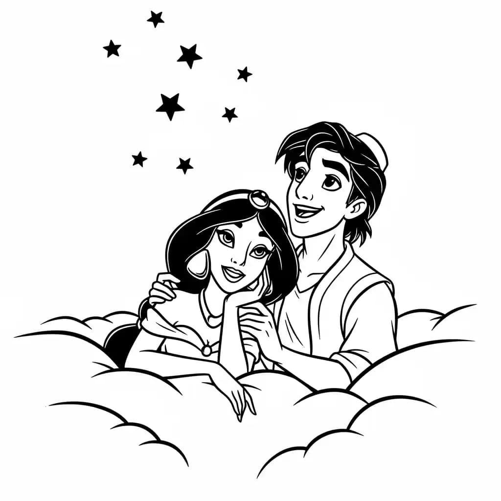 Desenhos da Jasmine para Colorir