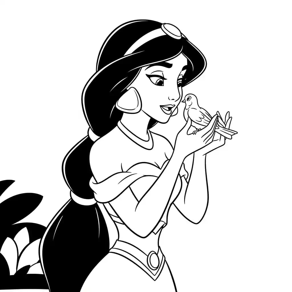 Desenhos da Jasmine para Colorir