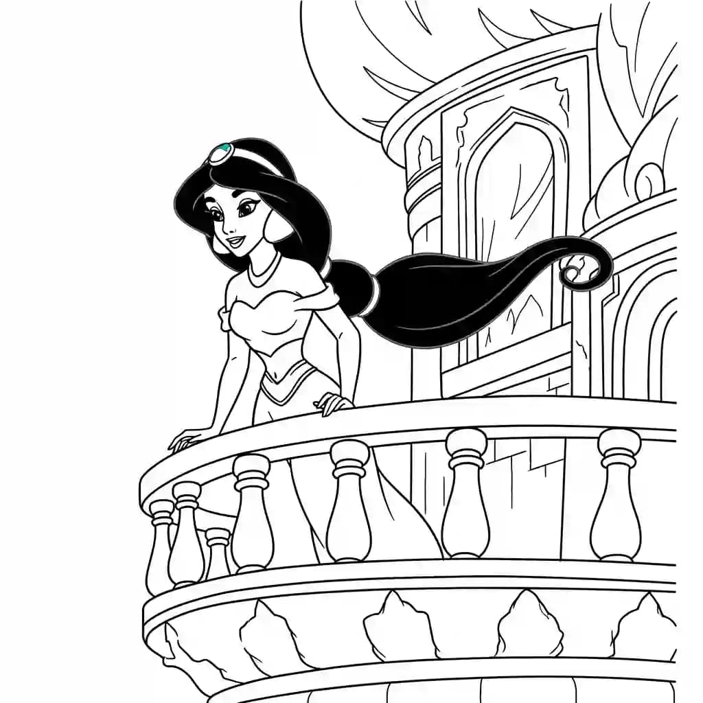 Desenhos da Jasmine para Colorir