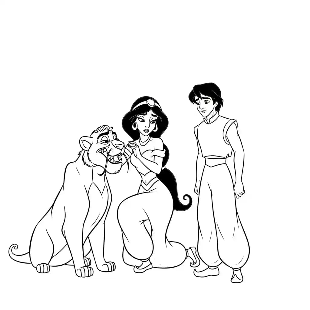 Desenhos da Jasmine para Colorir