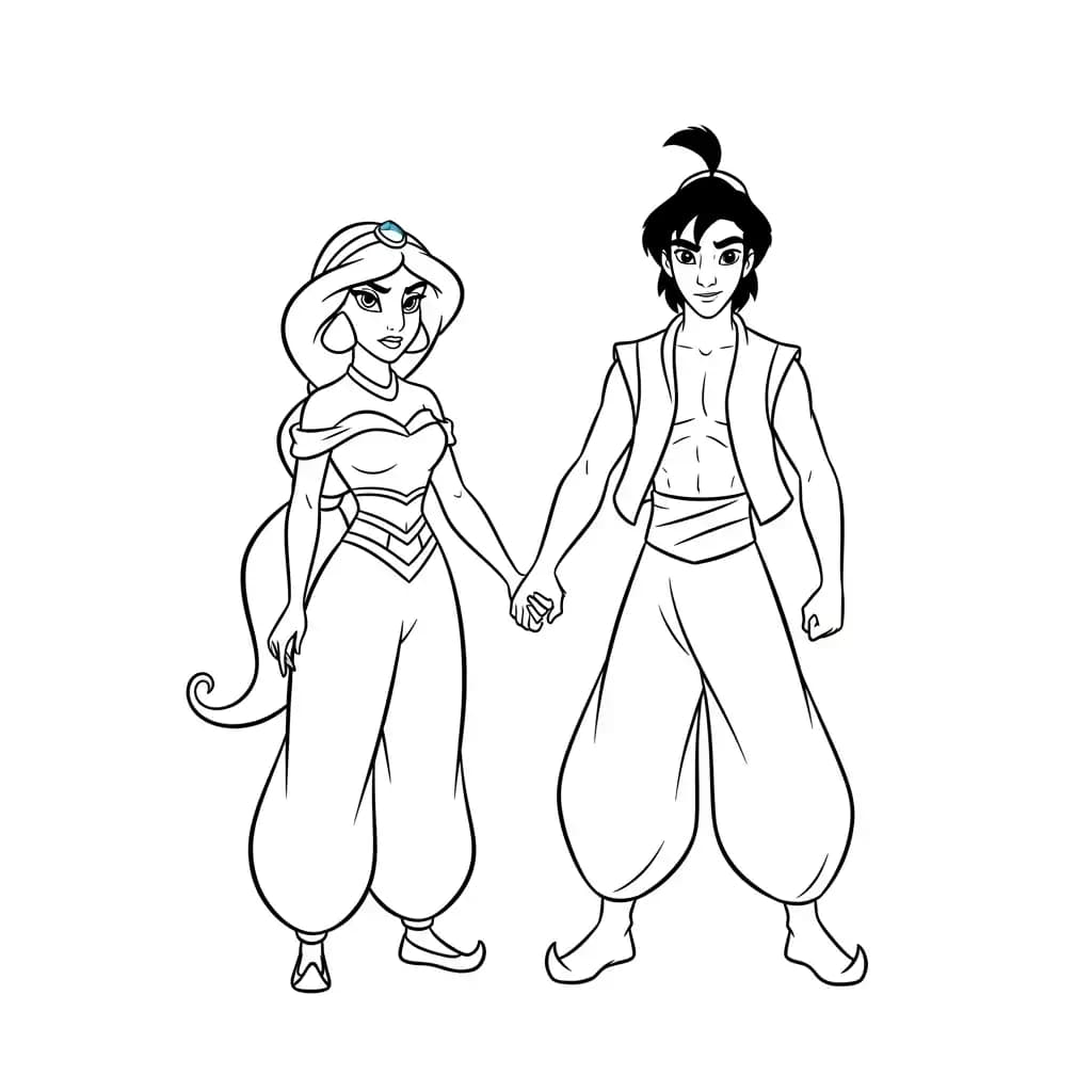 Desenhos da Jasmine para Colorir