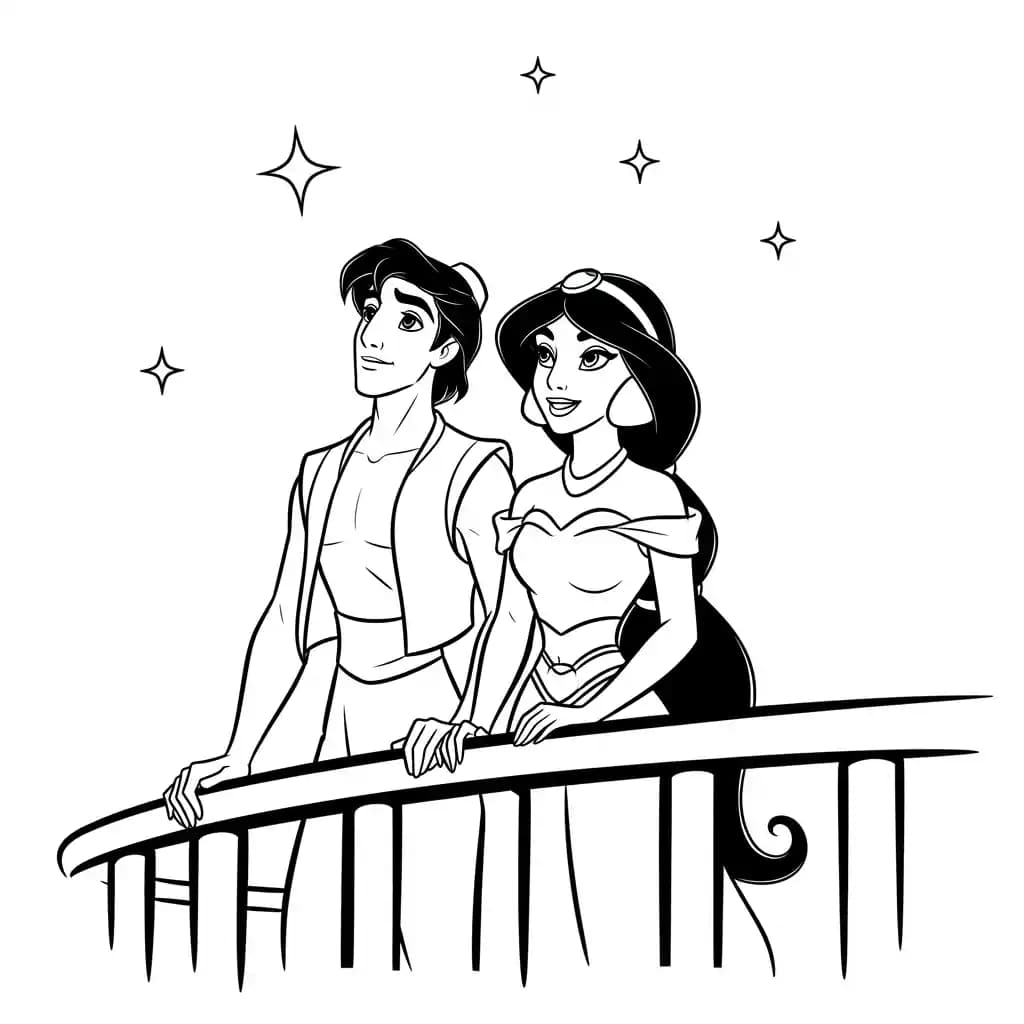 Desenhos da Jasmine para Colorir