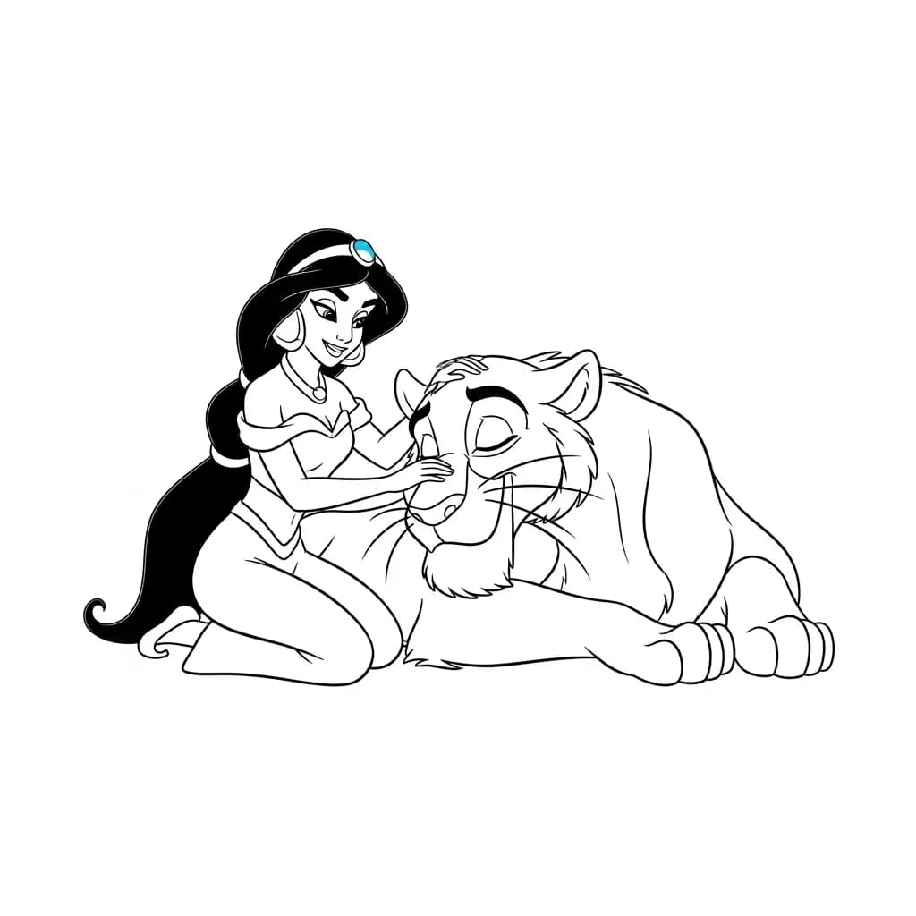 Desenhos da Jasmine para Colorir