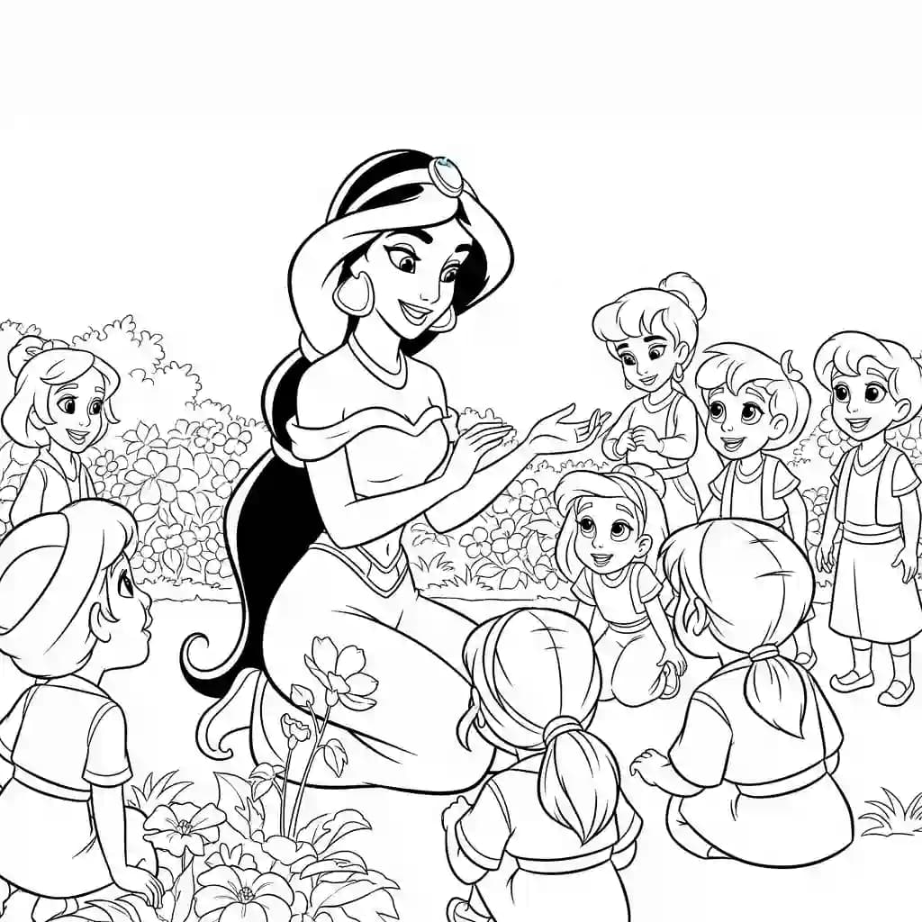 Desenhos da Jasmine para Colorir