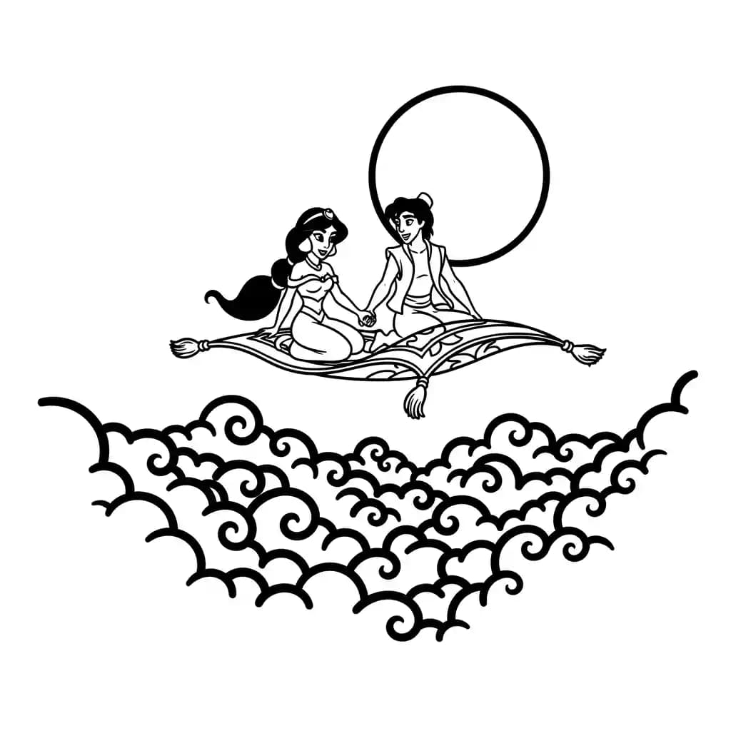 Desenhos da Jasmine para Colorir