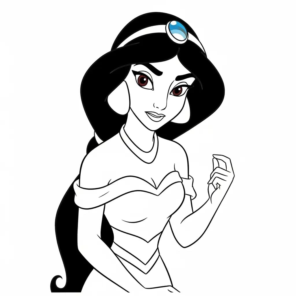 Desenhos da Jasmine para Colorir