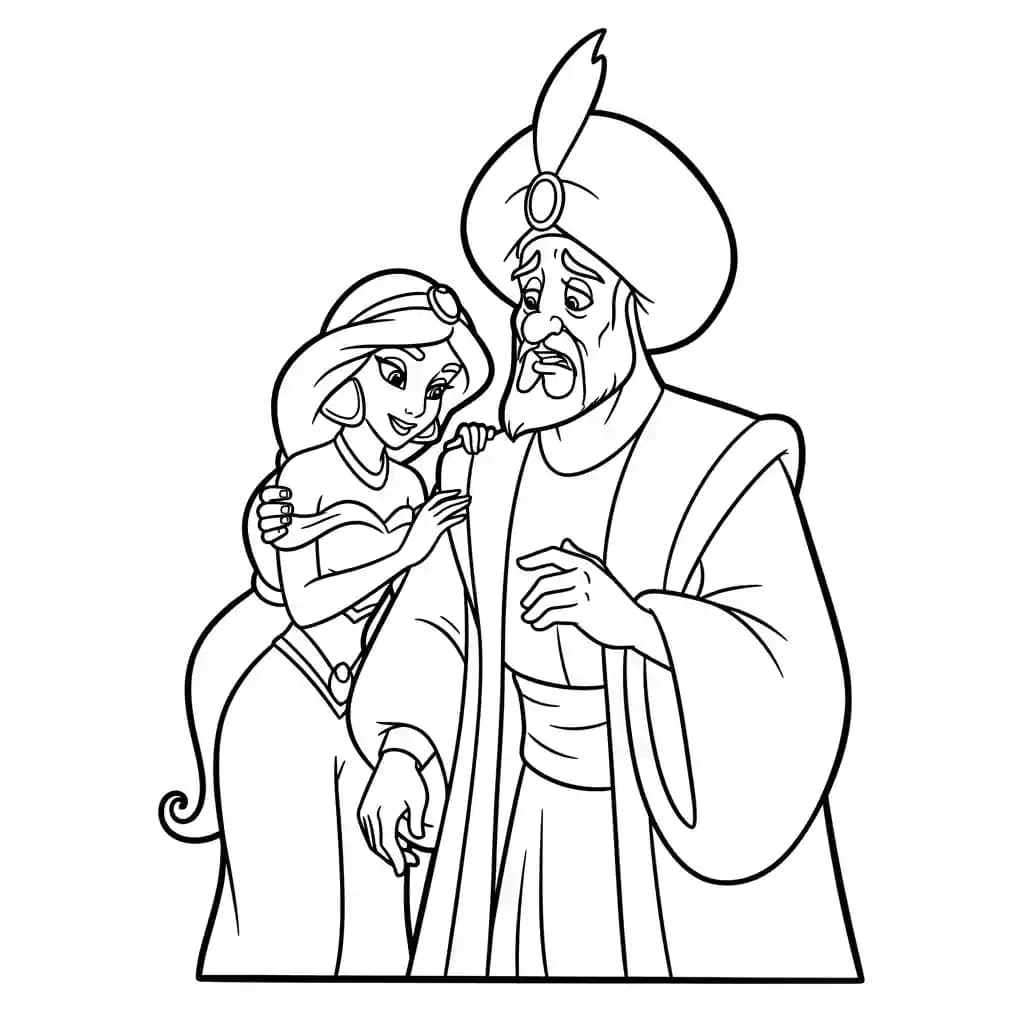 Desenhos da Jasmine para Colorir