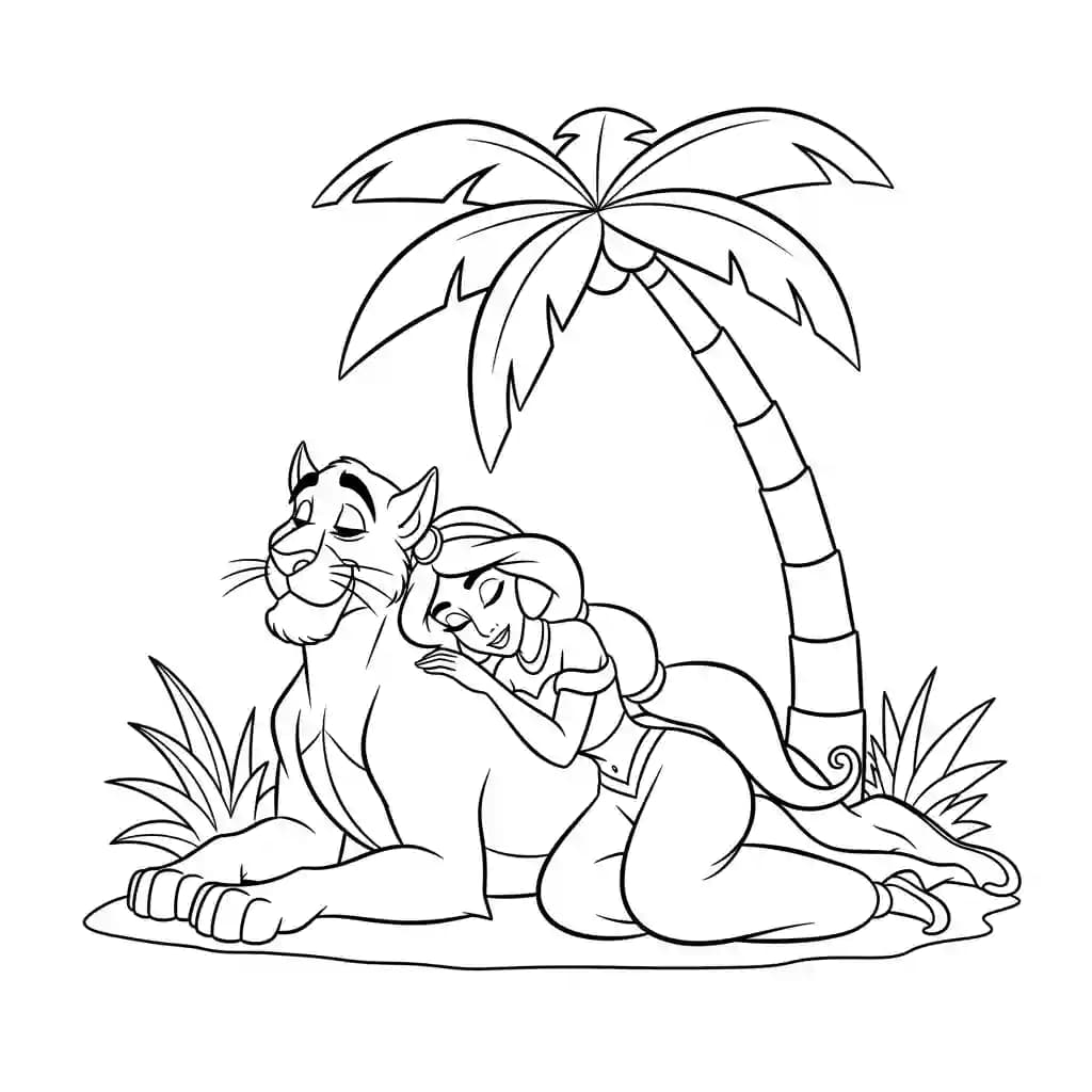 Desenhos da Jasmine para Colorir