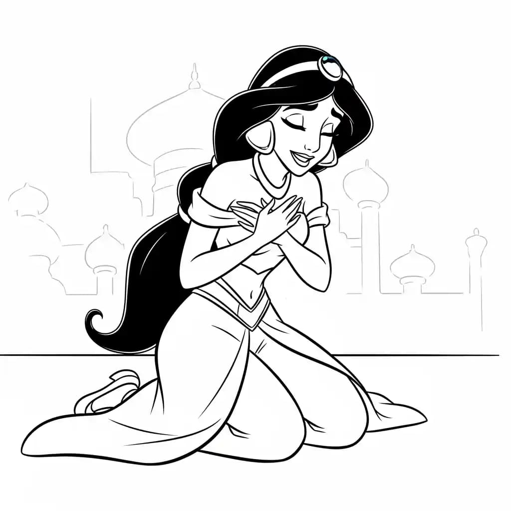 Desenhos da Jasmine para Colorir