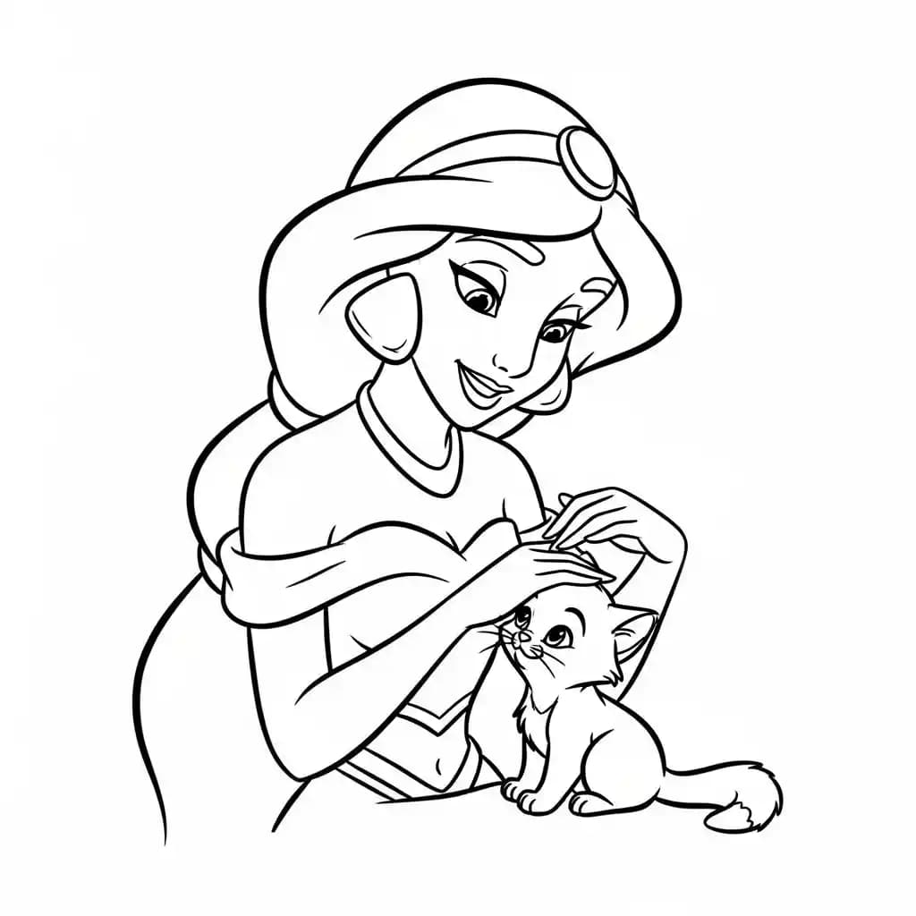 Desenhos da Jasmine para Colorir