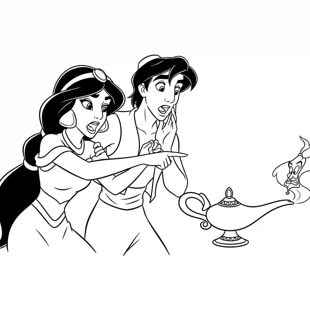 Desenhos da Jasmine para Colorir