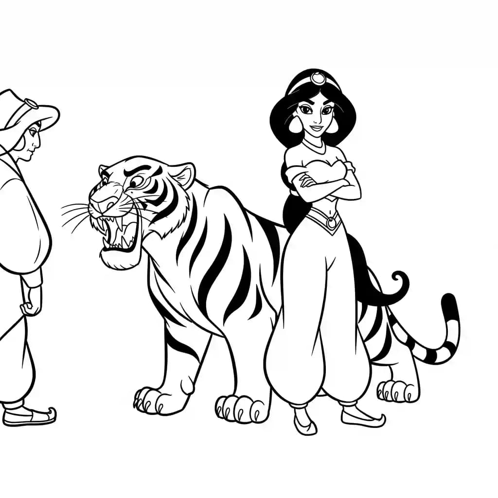 Desenhos da Jasmine para Colorir