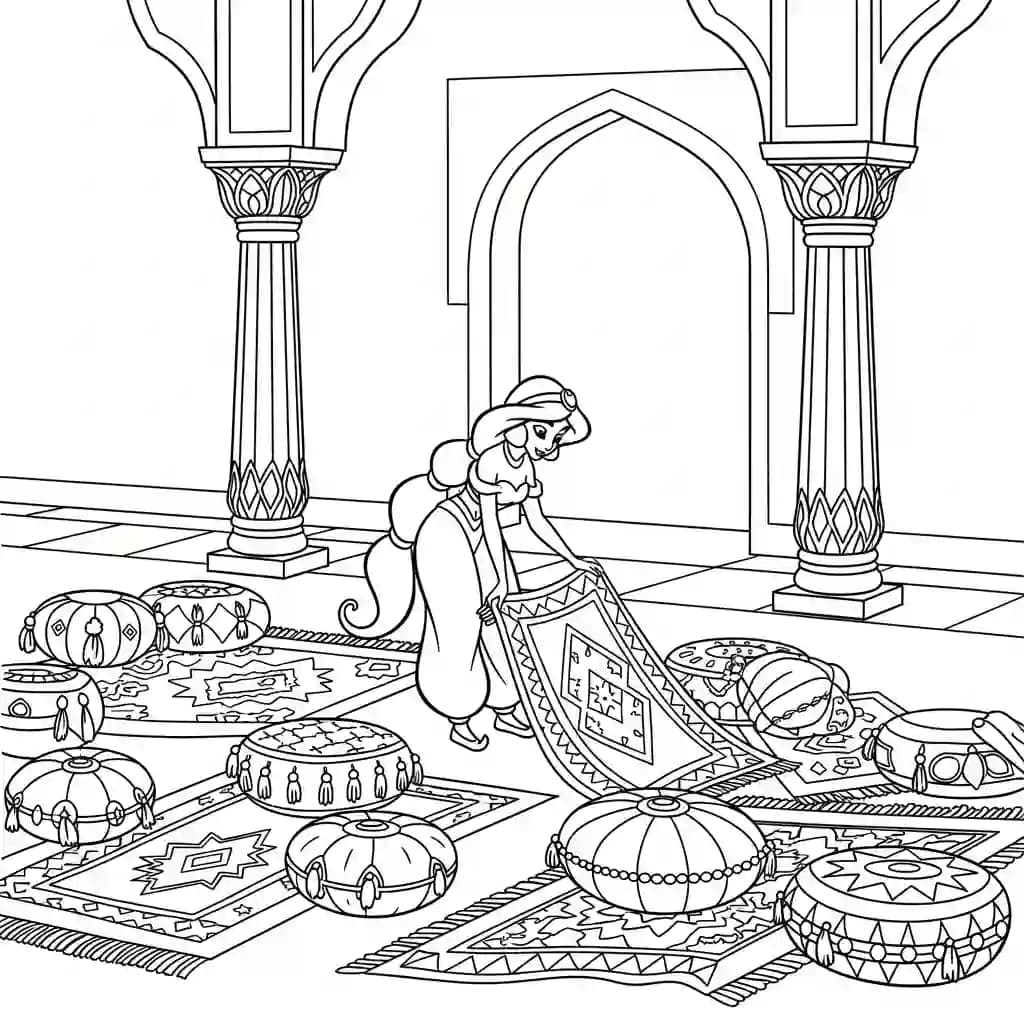 Desenhos da Jasmine para Colorir