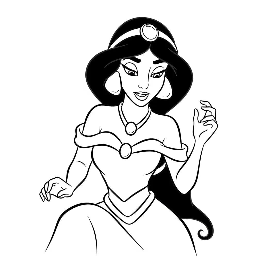 Desenhos da Jasmine para Colorir