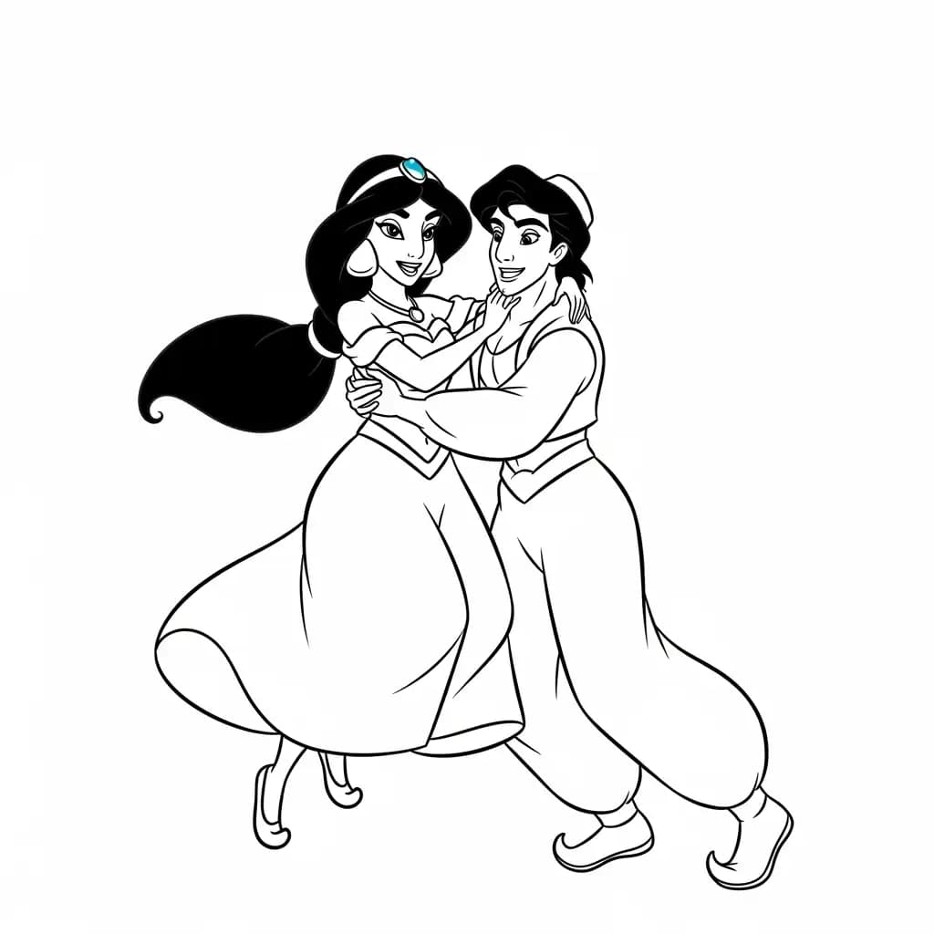 Desenhos da Jasmine para Colorir