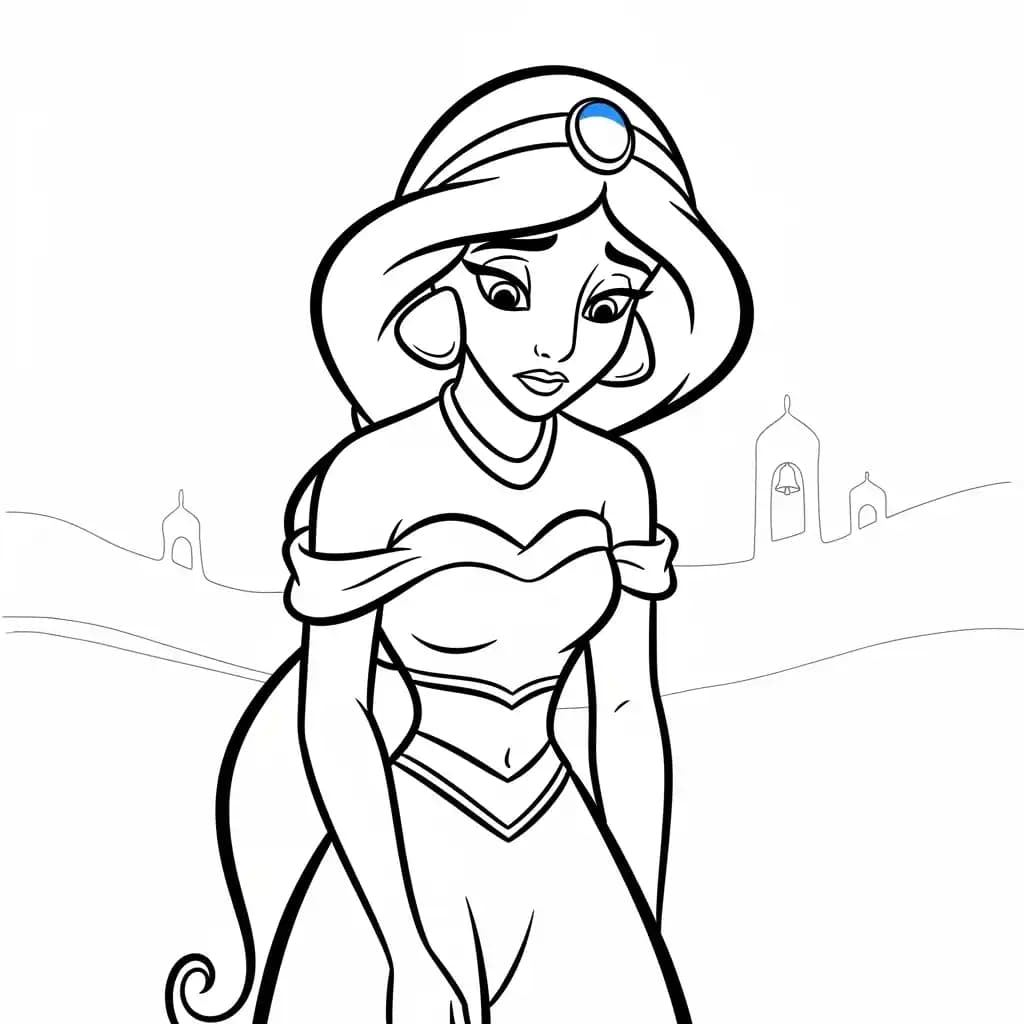 Desenhos da Jasmine para Colorir