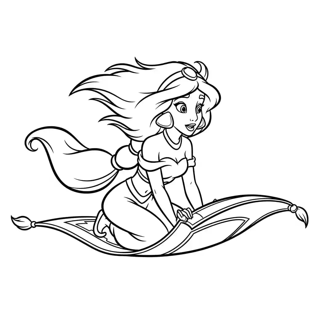 Desenhos da Jasmine para Colorir