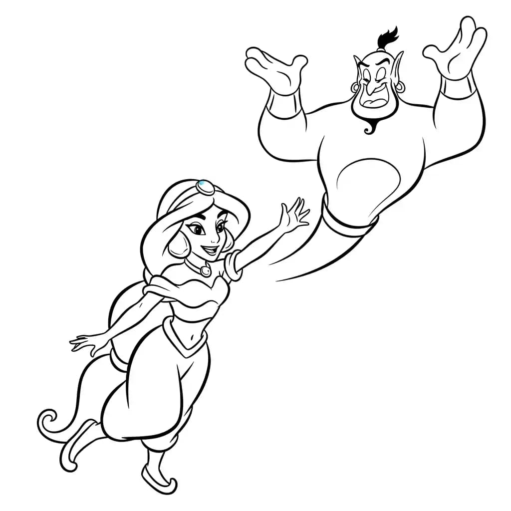 Desenhos da Jasmine para Colorir