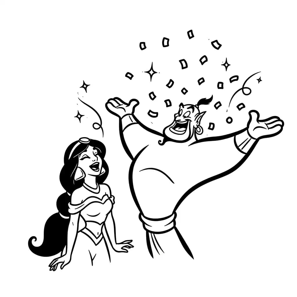 Desenhos da Jasmine para Colorir