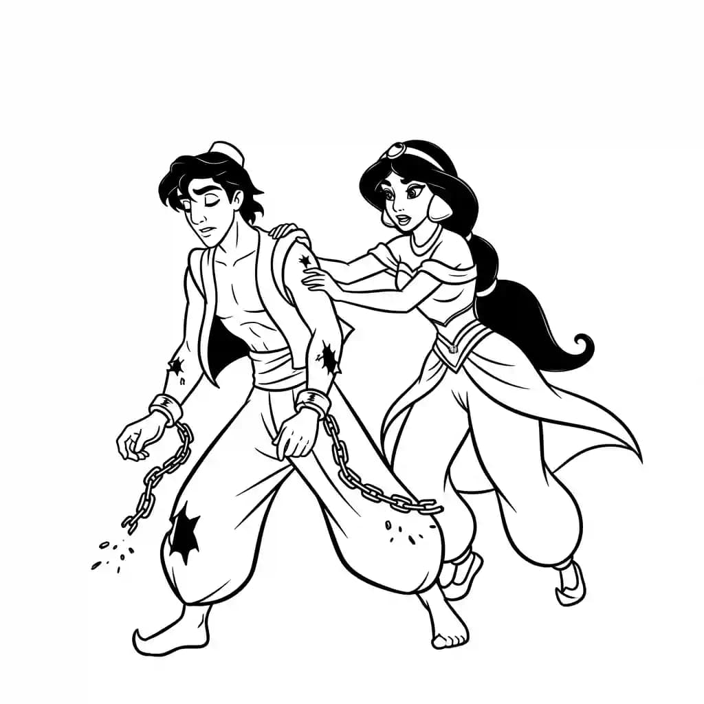 Desenhos da Jasmine para Colorir