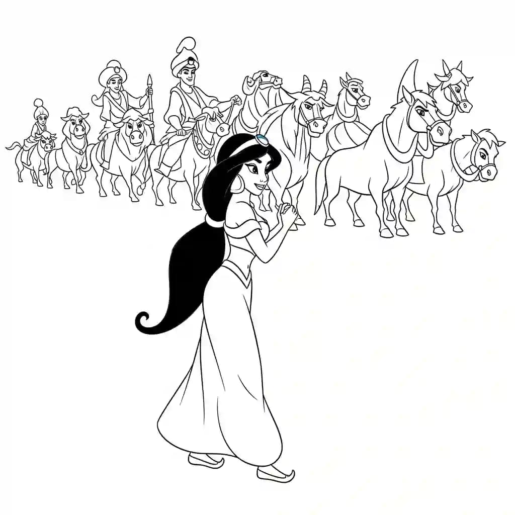 Desenhos da Jasmine para Colorir