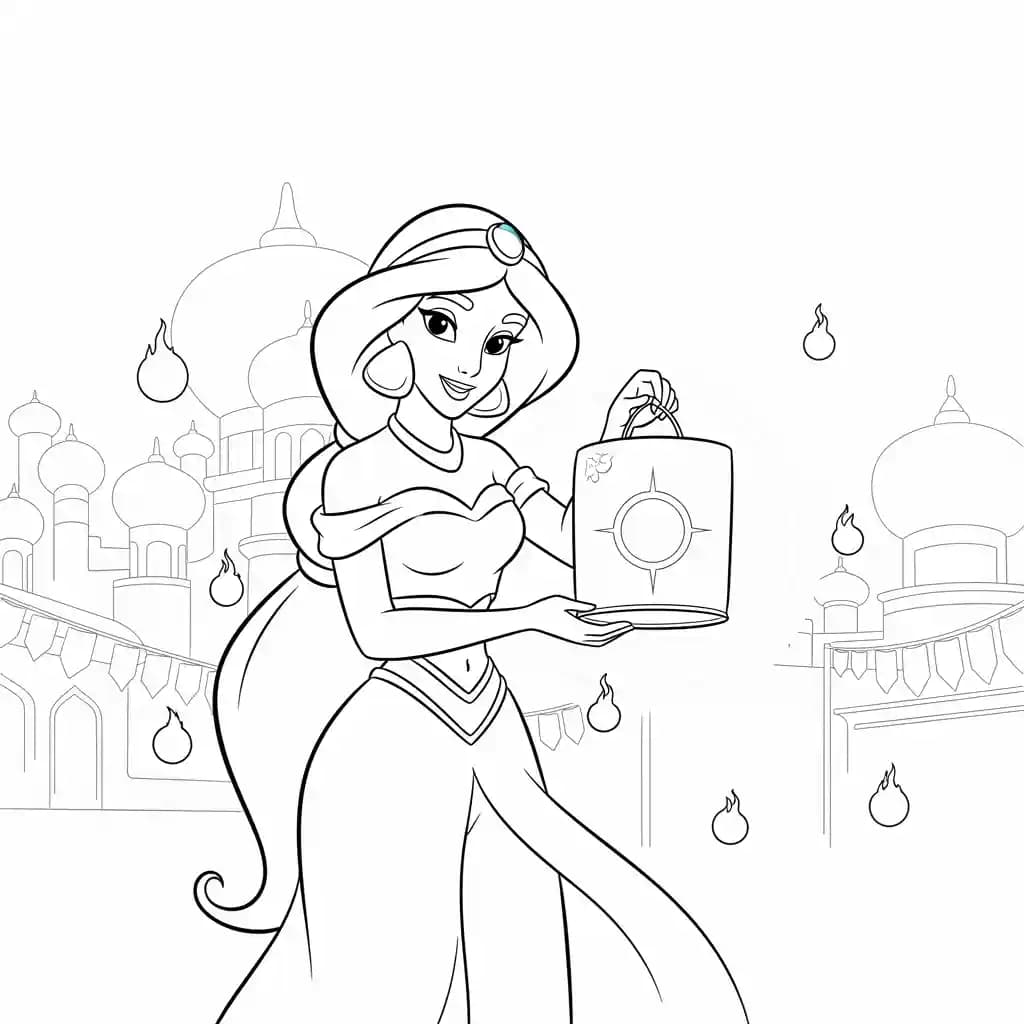 Desenhos da Jasmine para Colorir