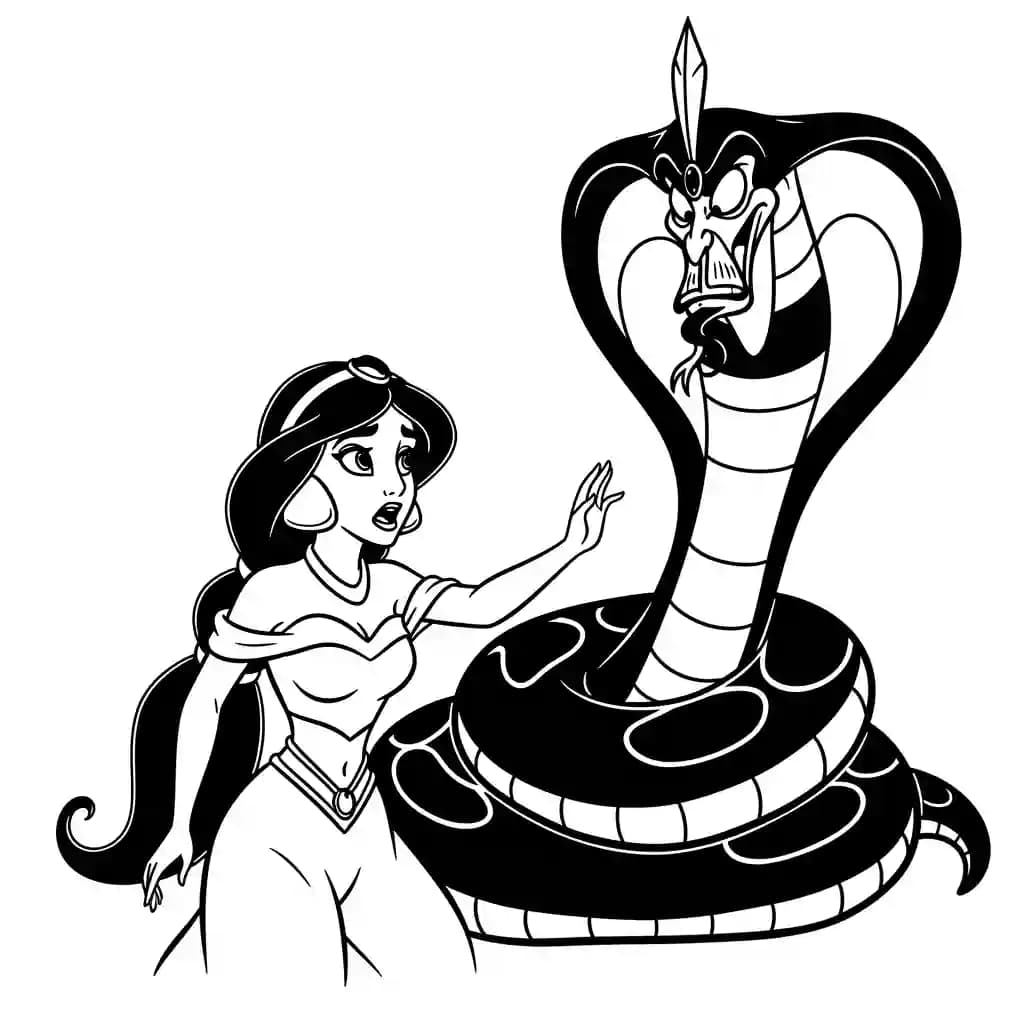 Desenhos da Jasmine para Colorir