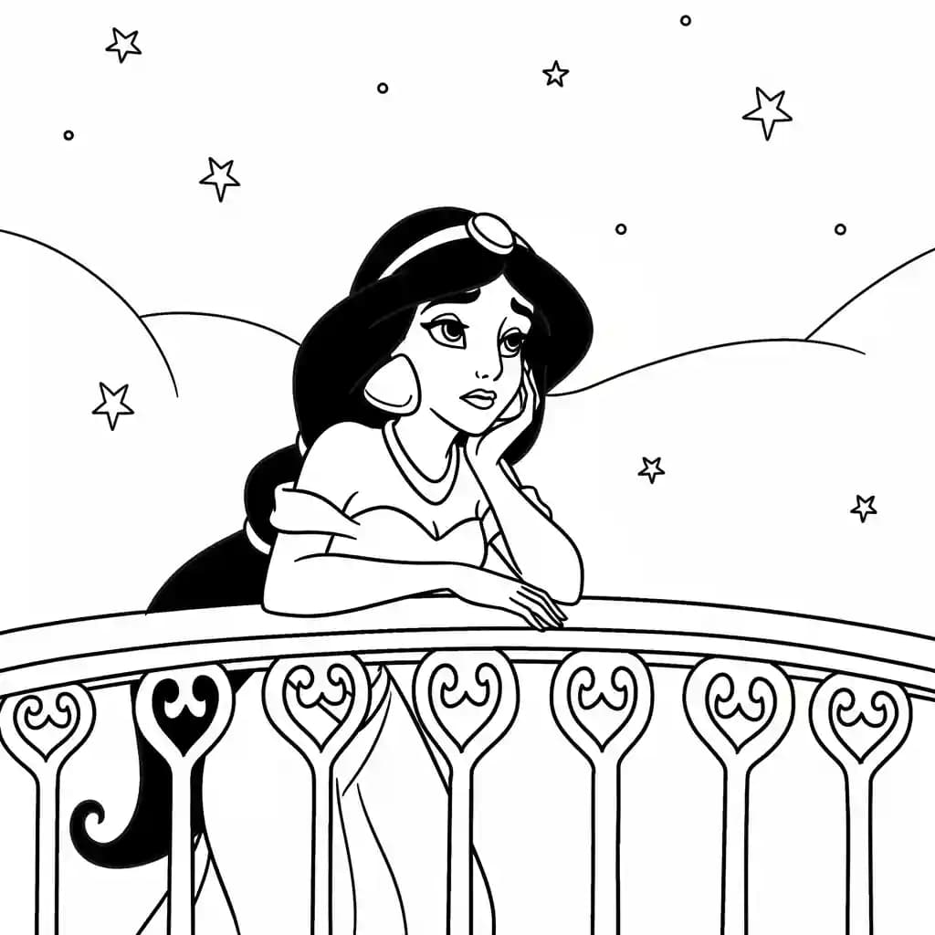 Desenhos da Jasmine para Colorir