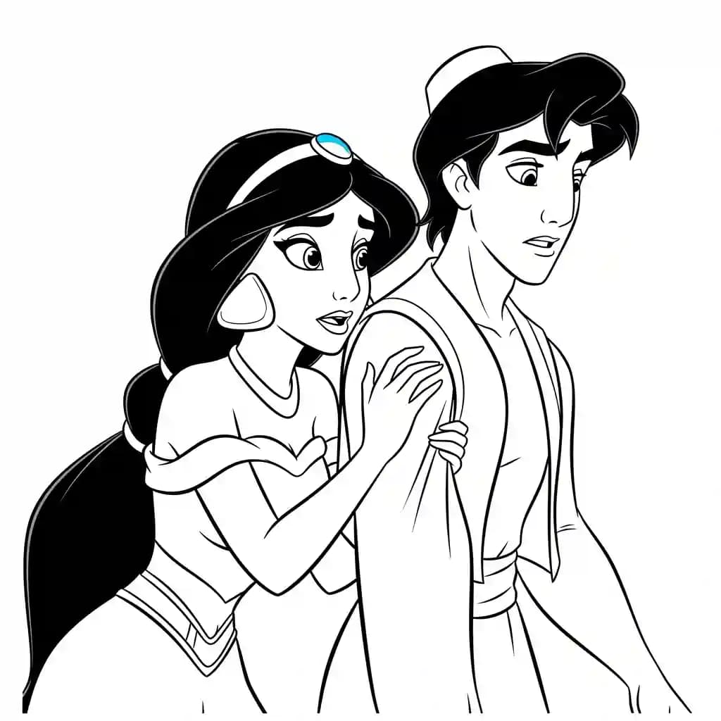 Desenhos da Jasmine para Colorir