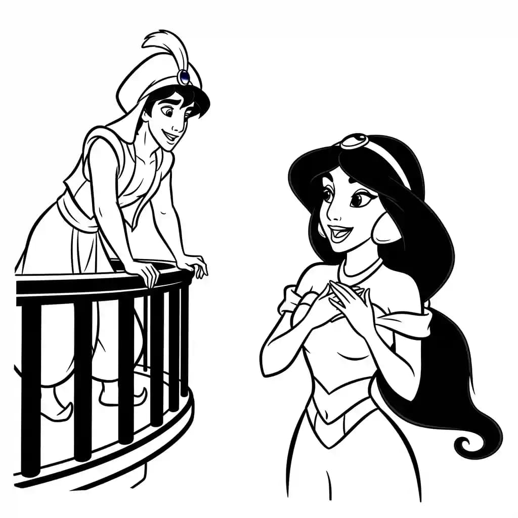 Desenhos da Jasmine para Colorir