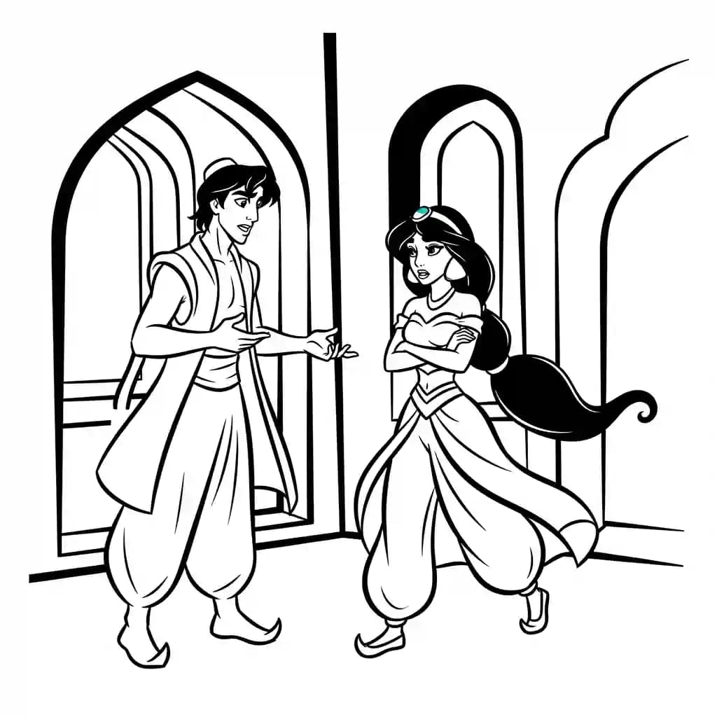 Desenhos da Jasmine para Colorir