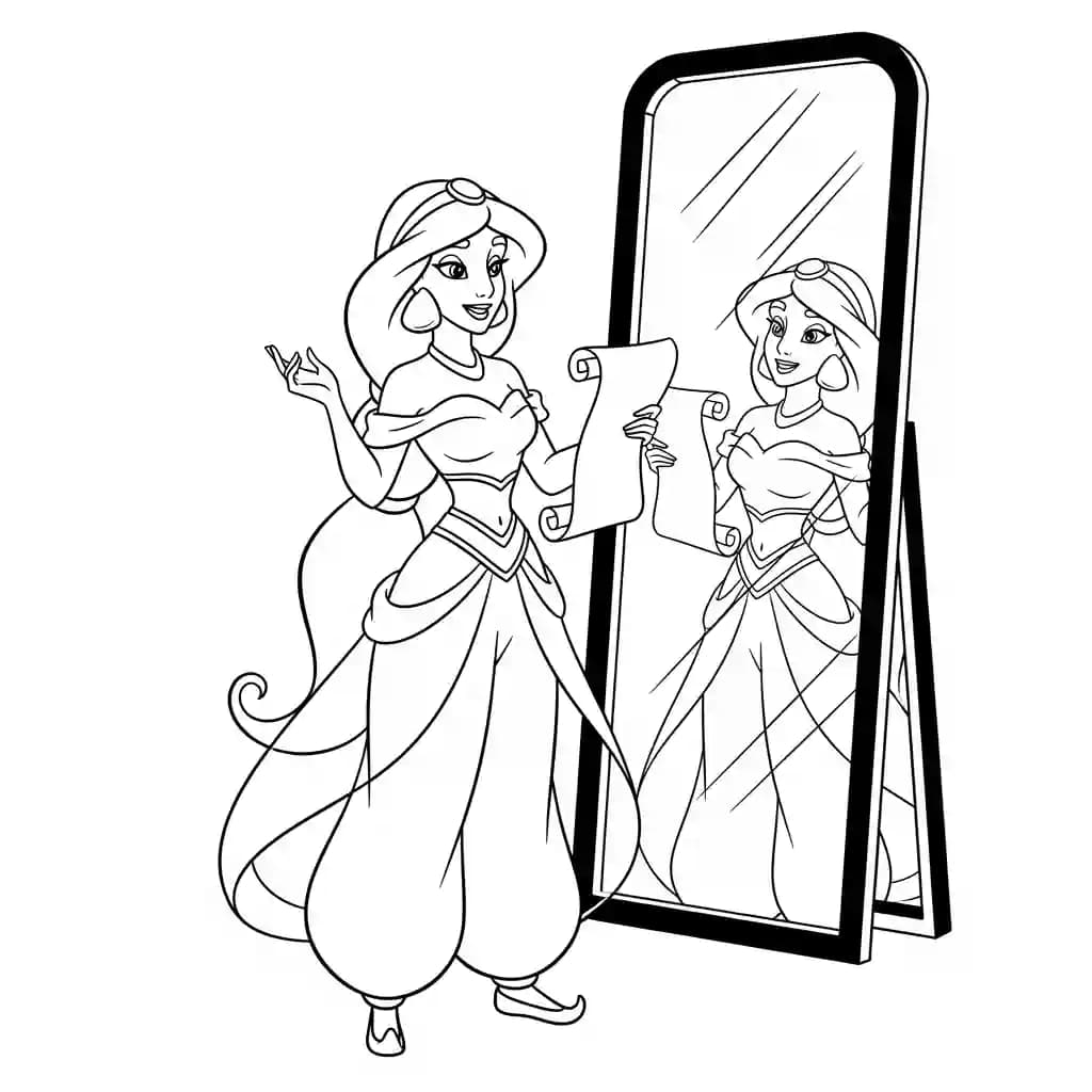 Desenhos da Jasmine para Colorir