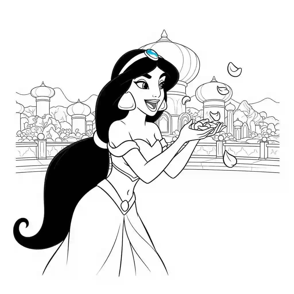 Desenhos da Jasmine para Colorir