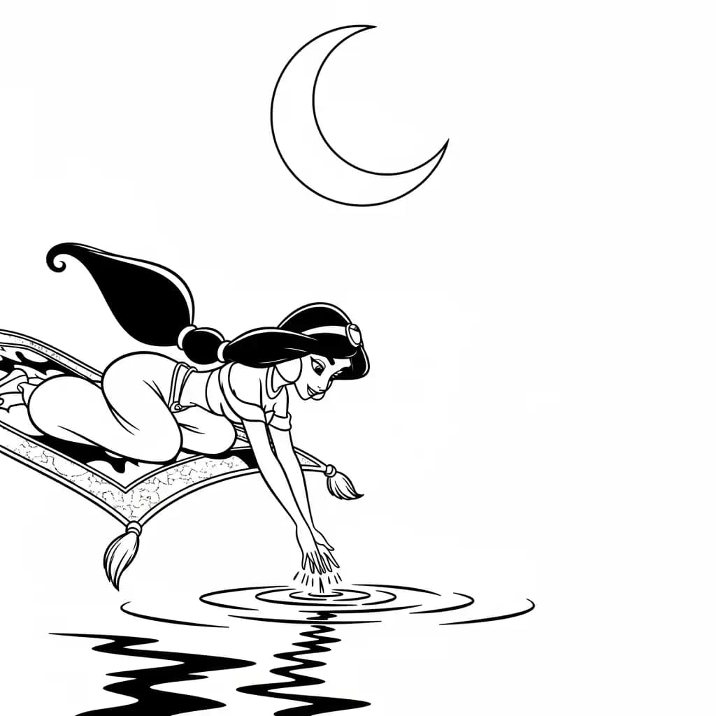 Desenhos da Jasmine para Colorir